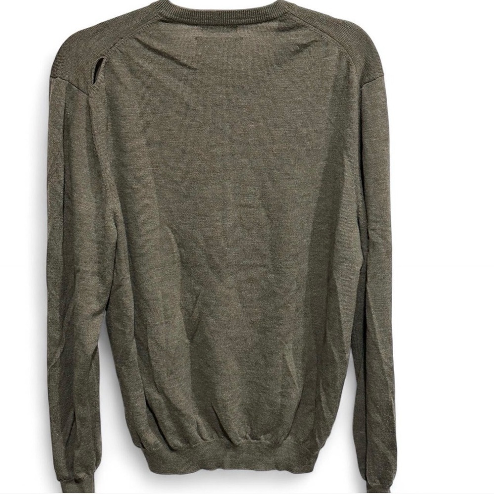 Joseph Abboud Merino Wool Men's V-Neck Sweater in Taupe - Picture 2 of 4